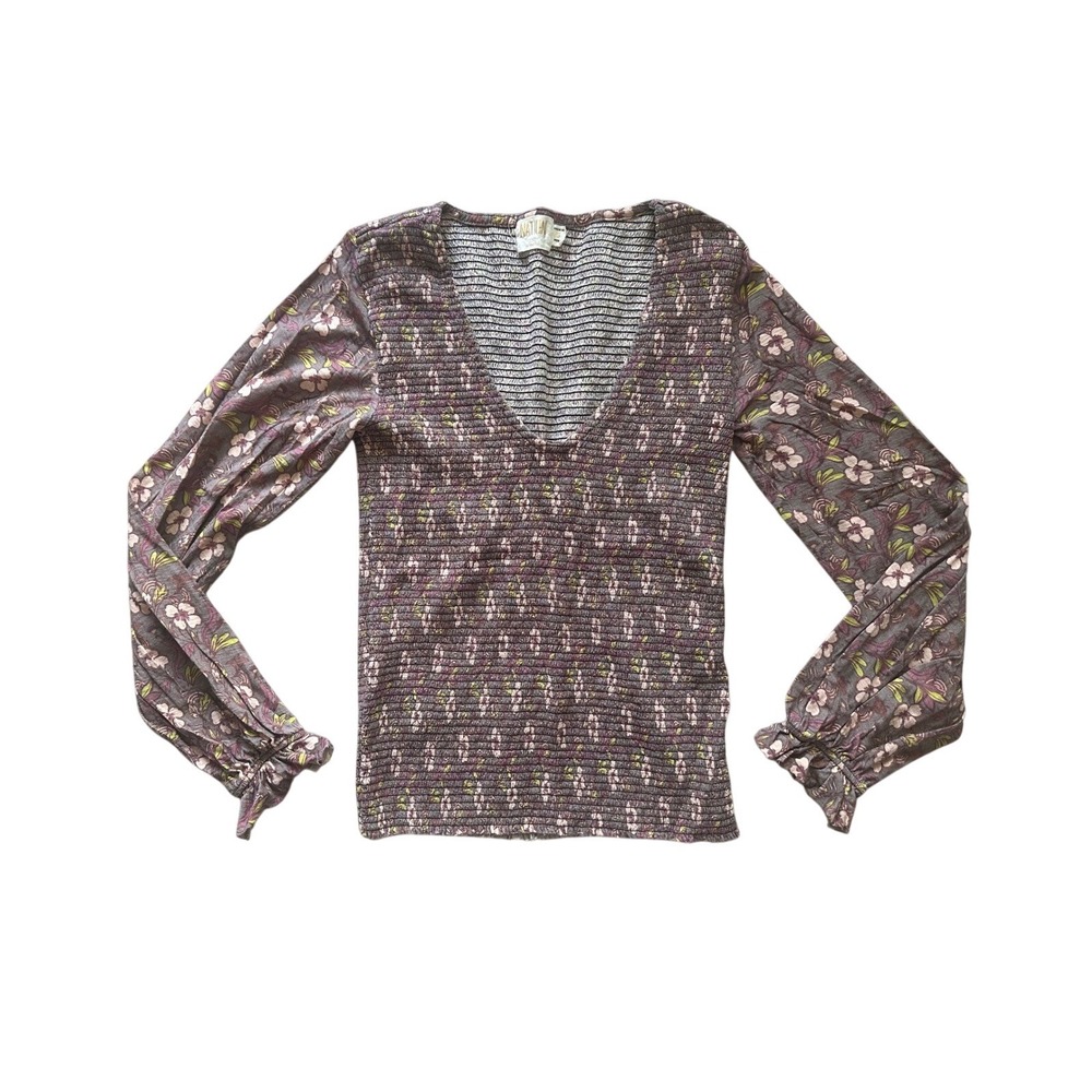 Nation LTD - Bunny Smocked Tee in Love Story Floral Print size‎ Small